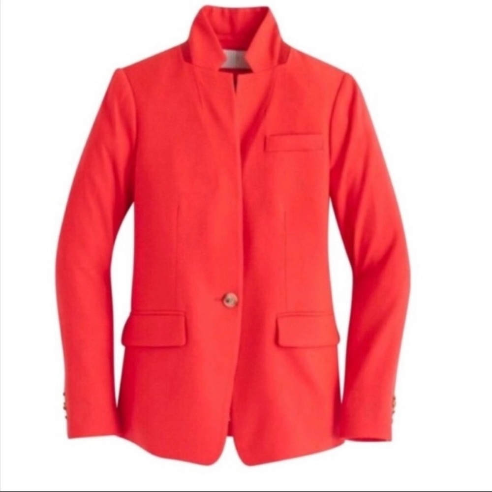 J Crew Regent Blazer Statement Red Sz 2 EUC